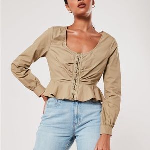 Missguided Peplum crop top